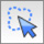 Icon of a mouse cursor and a dotted outlined cloud