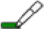 Icon of a pen with a drawn thin green line