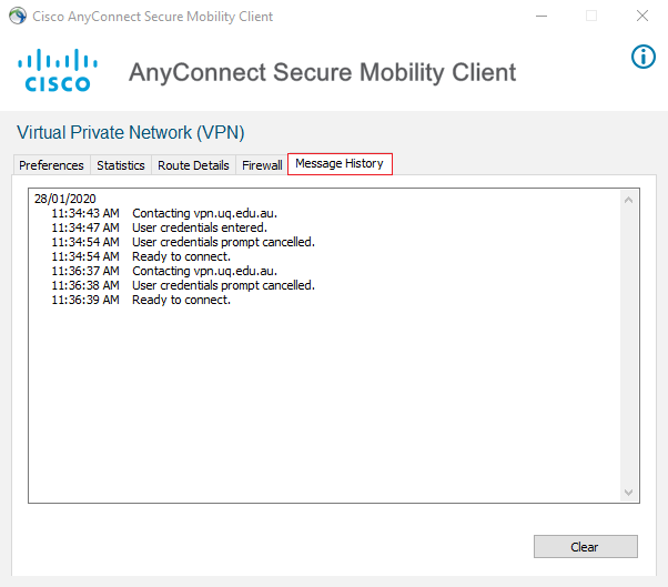 cisco anyconnect mobility client failed to load preferences