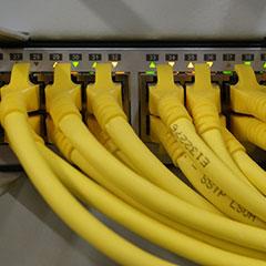 Yellow network cables